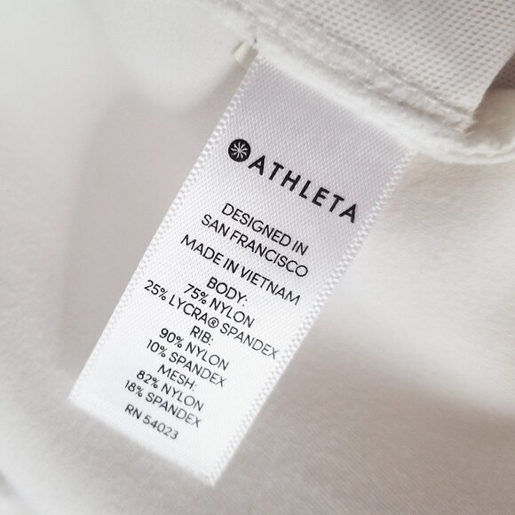 Athleta Chakra Jacket In Powervita Bright White Size M Two Way Zip Sporty $148 - Picture 11 of 16